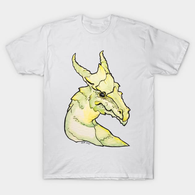 Green Prairie Dragon T-Shirt by camorganart